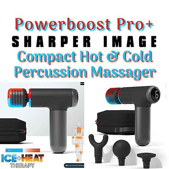 ✨The Sharper Image - Powerboost Pro+ Compact Hot & Cold Percussion Massager✨NEW✨ - Picture 1 of 16